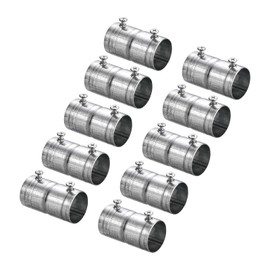 uxcell EMT Coupling, 27mm(1 1/16 inch) EMT Set Screw Coupling Conduit Fittings 53mm Length Electrical Conduit Pipe Connector 0.7mm Wall Thick, 10 Pack