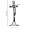 QUEAMBLER Zinc Alloy Catholic Cross Wall Art Plaque with Removable