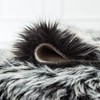 Chanasya Premium Soft Faux White Frost Tip Black LongFur Suede