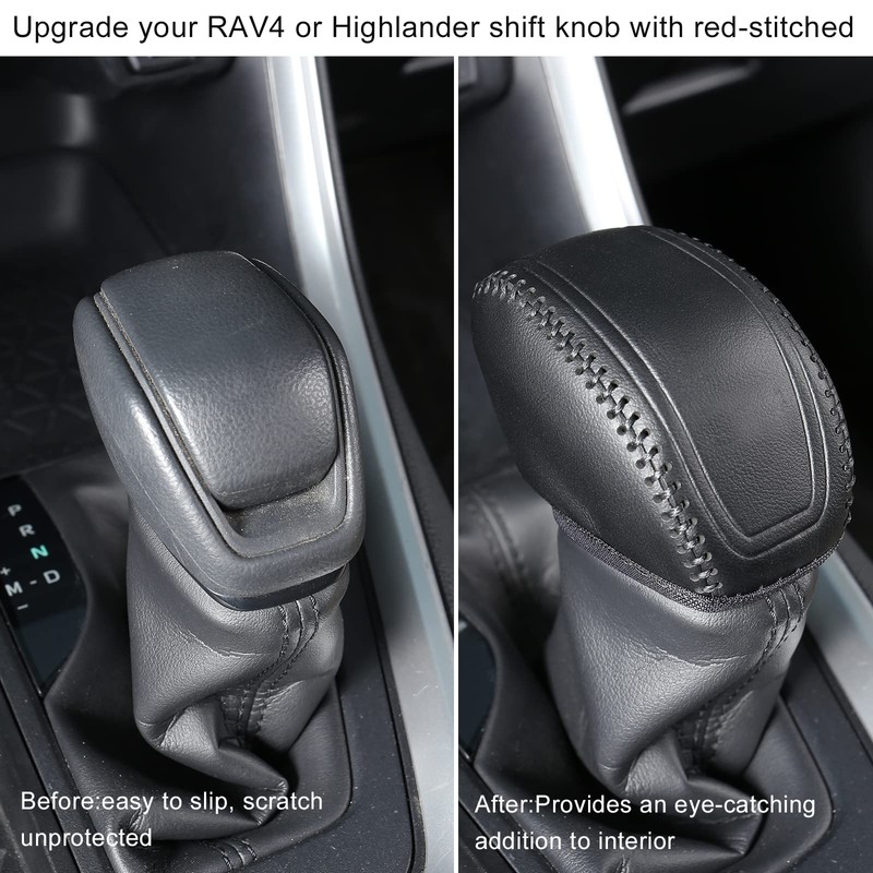 YAKANEY for Toyota RAV4 2019-2025 Gear Shift Knob Cover, Genuine