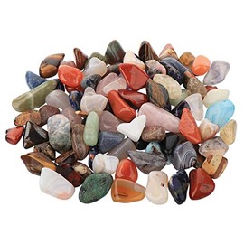 NKlaus 500g Africa Mix Tumbled Stones Hand Gemstones 20-40mm Massage Stones Healing Stones Gemstone Beads Natural Shape 12954