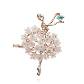 Rhinestone Ballerina Brooch Pin Ballet Gifts for Girls Dancing Brooch Dress Lapel Flower Pins Ballet Brooches for Women Birthday Christmas Gift
