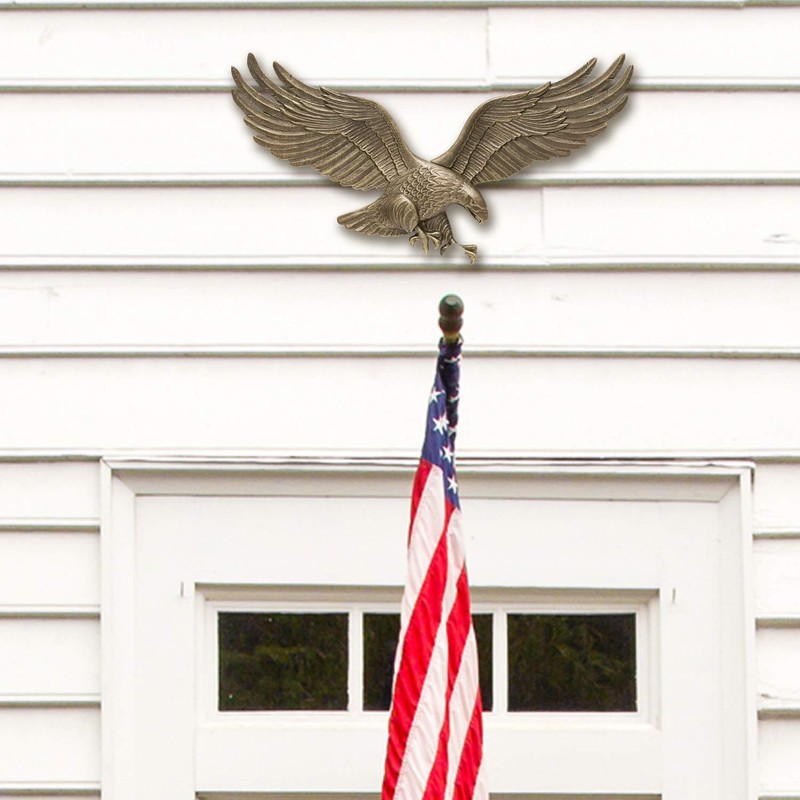 Whitehall Products Decorative Wall Eagle, 24-Inch, Antique Brass