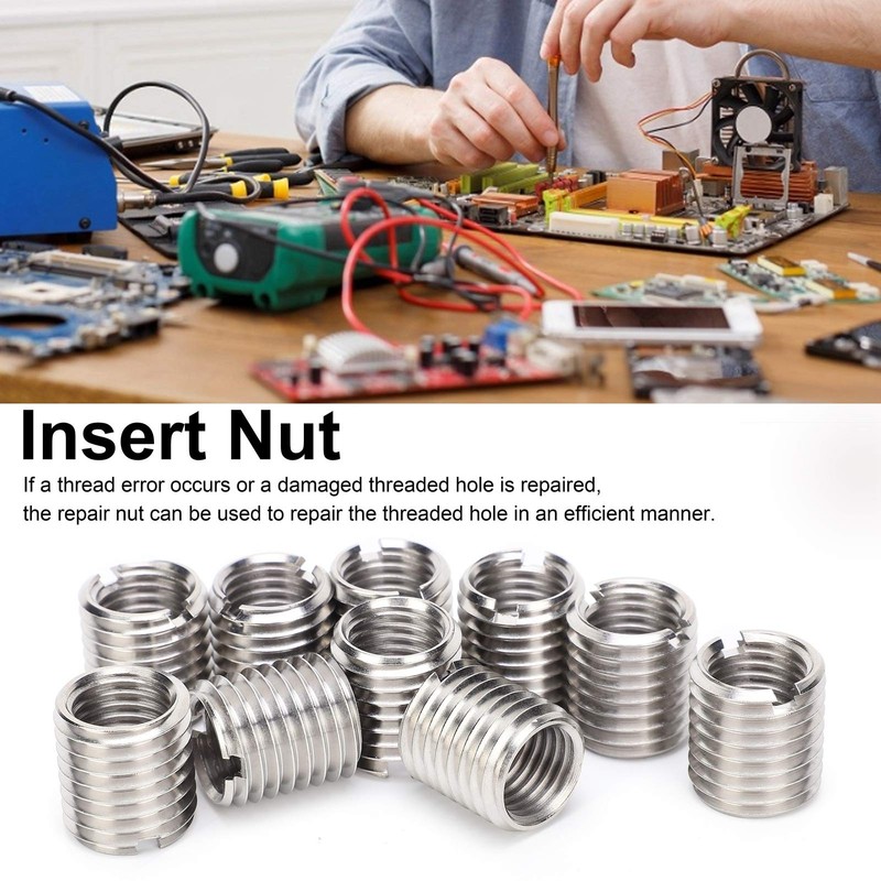 Eujgoov Insert Nuts, Stainless Steel Thread Insert M16 Internal Thread