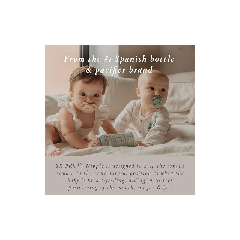 Suavinex, Chupete, 0-6 Meses, 2 Pack, Rosa/Beige