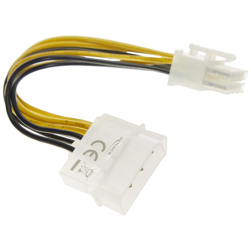 DeLOCK Cable Power 8-Pin EPS > 2 x 4 Pin