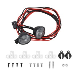 SING F LTD 1 Set RC Car Headlight 1/10 RC Car Round Roof Light Adjustable Bracket Light RC Crawler Car Searchlight Compatible with SCX10 Compatible with Axial TRX4
