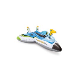 Intex 57536NP - Inflatable Aeroplane with Water Gun Plane Ride-On (Blue) 117 cm x 104 cm x 33 cm (L x W x H)