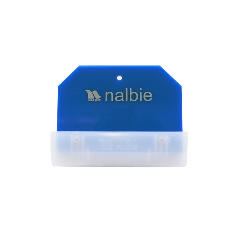Narby AAC-303 Commercial Glass Scraper, Three-Blade Holder, Replaceable Blade, Blue