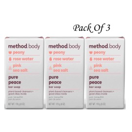 Method Bar Soap, Pure Peace, 6 oz (Pack Of 3)
