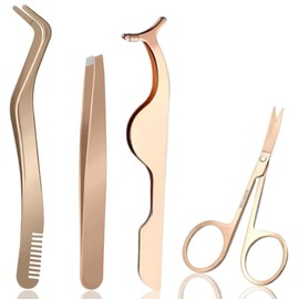 QYLPZ 4 Pieces Eyelash Applicator Lash Applicator Tool Eyelash Tweezers Applicator Multifunctional Professional Fake Lashes Cosmetic Tool