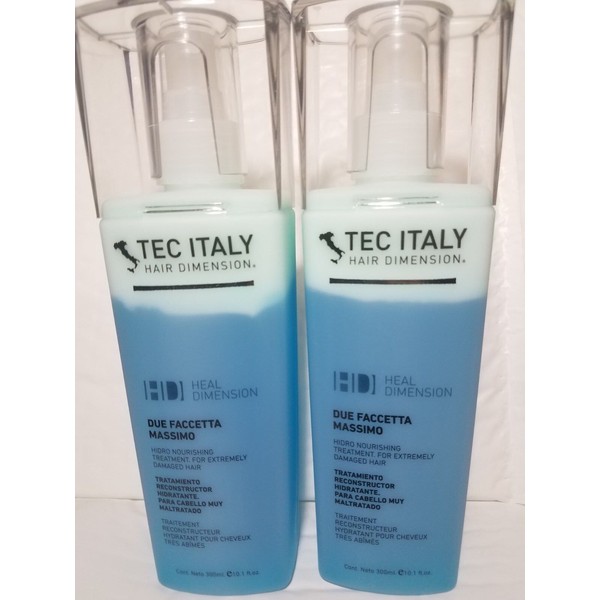 Tec Italy 2 TEC ITALY HAIR DIMENSION HEAL DIMENSION DUE FACETTA MASSIMO 10.1 FL OZ EA NEW