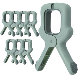 Tyqour 8pcs Beach Towel Pegs for Sun Loungers, Sunbed Pegs, Sunbed Towel Clips, Plastic Pegs Clips Clamps, Heavy Duty Clothes Pegs Strong Grip Keep Your Towel from Blowing Away(Green)