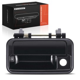 A-Premium Front Left Driver Side Exterior Door Handle with Keyhole Compatible with Geo Metro 1990 1991 1992 1993 1994, Smooth Black, Replace# 30005972