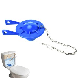 Toilet Flapper Replacement kit 2 inch ，Silicone Stopper Flapper Repair Parts with Toilet Flush Chain Compatible with American Standard Toilet Tank (Blue)