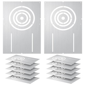 Tellegloww 12 Pcs New Construction Mounting Plate 3-4-6 Inch Symmetric Round Hole, Flat Steel Rough-in Bracket for Recessed Lighting Housing, LED Downlight Support, Silver