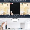 19 Inch Flush Mount Ceiling Light with Night Light, 45W