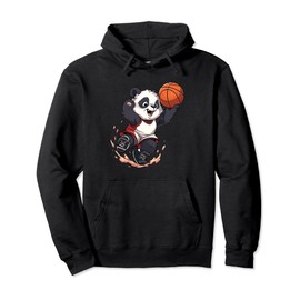 Panda Basketball Player Outfit Slam Dunk For Men Boys Pullover Hoodie
