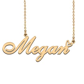 Customized Nameplate Necklace Charm Jewelry Mother Gifts for Mom Megan
