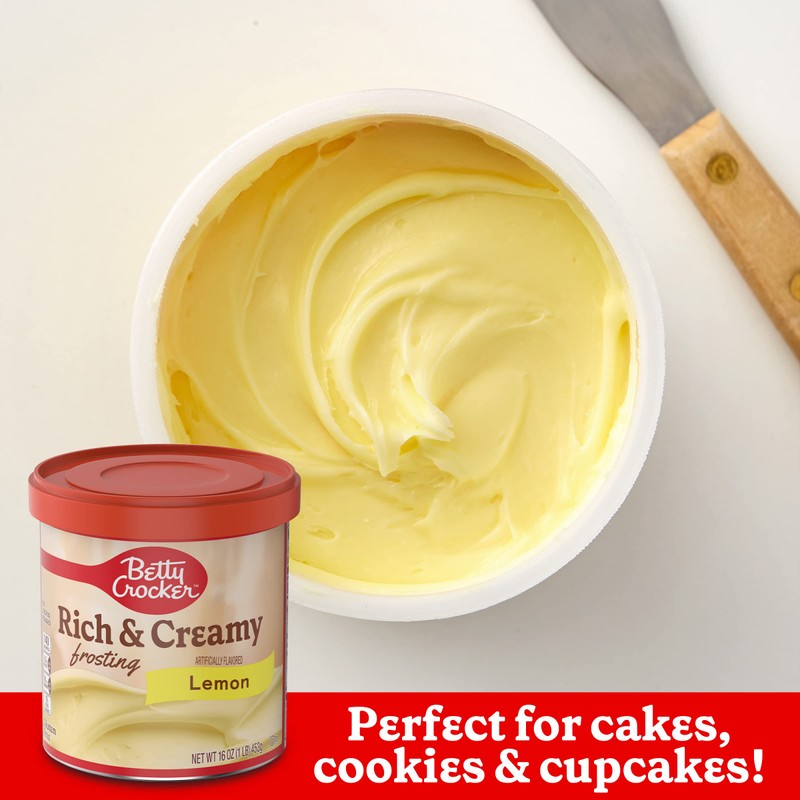 Betty Crocker Rich and Creamy Lemon Frosting, Gluten Free, 16