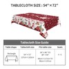 Aiojool Gnome Truck Christmas Tablecloth 57x42 Inches Rectangular Christmas Red