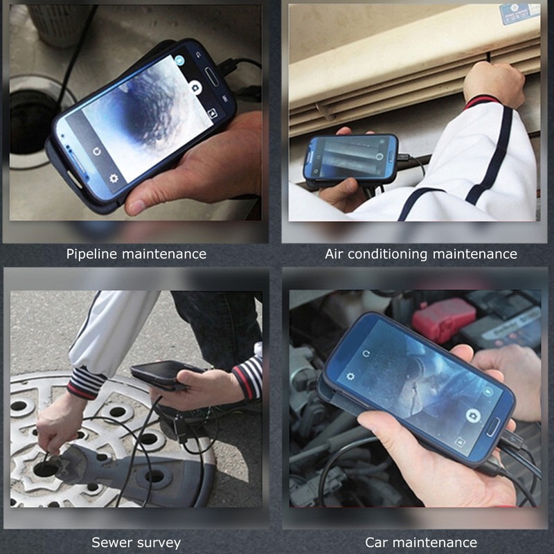 6LED Stepless Dimming Endoscope Camera 7mm High Definition Pipeline Machinery