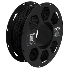 HATCHBOX 1.75mm Black High Speed PETG 3D Printer Filament, Dimensional Accuracy +/- 0.03 mm, 1 kg Spool, Compatible with FDM Printers for Fast, Precise Printing