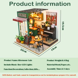 CUTEROOM DIY Miniature Dollhouse Kits with Furniture PC2311