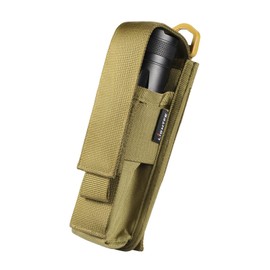 LIGHTFE Flashlight Holster Flashlight Holder Molle Torch Nylon Holster Pouch Suitable for Flashlights with a Maximum Diameter of 4.5CM（1.77 inches and a Length of 15CM-20CM（6-8 inches Gold