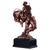 Western Cowboy Bucking Horse Statue - Bronze Finish Figurine