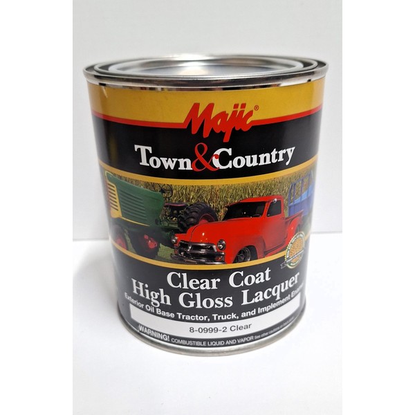 1 Quart Clear Coat High Gloss Lacquer for Tractor, Truck,