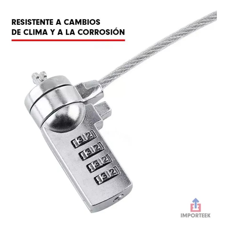 Importeek 5pz Candado Cable Seguridad Computadora Pc Laptop Portatil