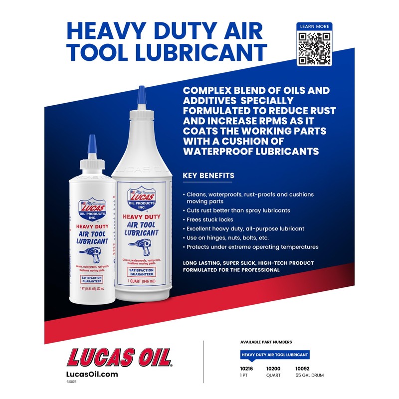 Lucas Oil 10200 Air Tool Lubricant - 1 Quart