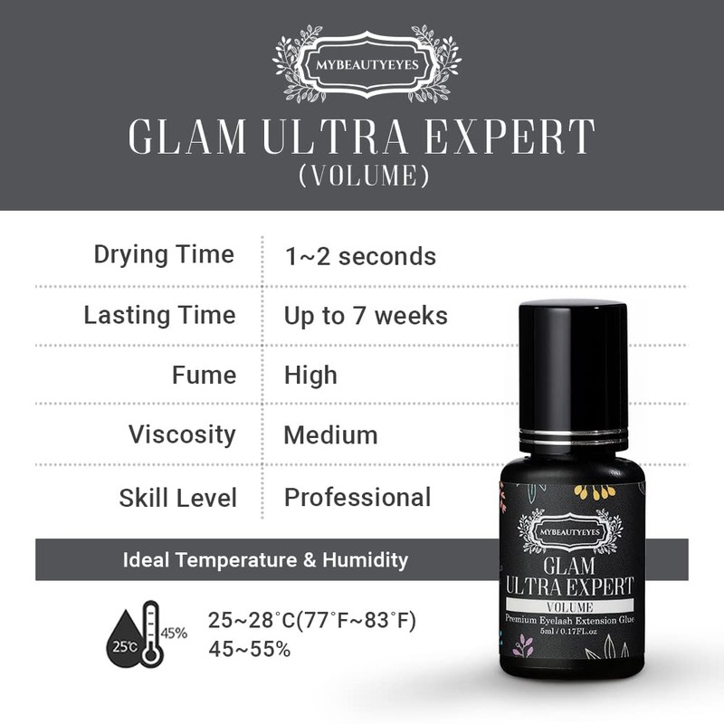 Super Fast Dry Super Strong Eyelash Extension Glue Glam Ultra