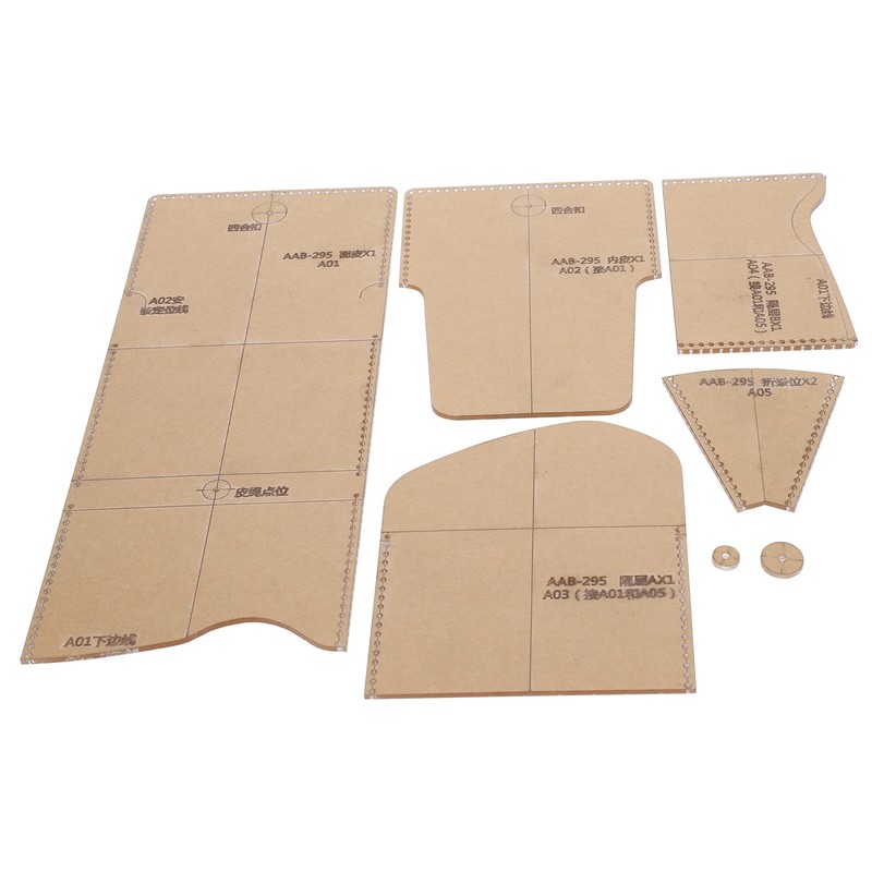 Acrylic Short Wallet Pattern Template Transparent Stencil HandMade Leather Craft