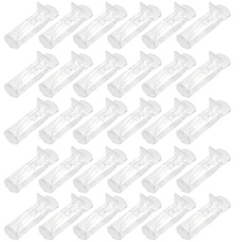 Coufce 30 Pcs Plastic Locking Shelf Support Pegs Clear Cabinet Shelf Pins Self-Locking Bracket Clips (5mm Peg x 5/8" Thick Shelf)