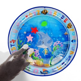 Toptakeit Cat Water Sensory Play Mat with Extra Protective Cover, Thickened Cat Water Bed Toy for Cats Dogs Kittens Puppies Pets