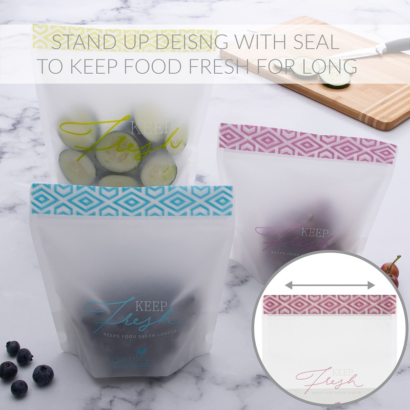 Simplify for Green Living 3 PC Reusable Snack, Work Lunch,