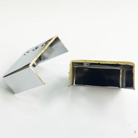 OVSAL 2 PCS Brass Humbucker Guitar Pickup Covers 50mm/52mm Pole Spcing Guitar Pickup Covers Neck Bridge Pickup Covers electric guitar pickup covers for Les Paul Electric Guitar (Chrome)