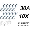 Car Strip Fuses Blade Fuses TFS00 Pack of 10 30A