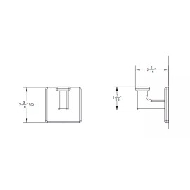 Phylrich 290-76/014 Bathroom Robe Hook and Towel Hook POLISHED NICKEL New