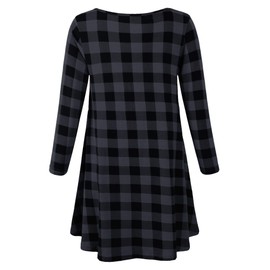 Veranee playera tipo túnica con vuelo, manga 3/4 para mujer, talla grande, 16-29, M