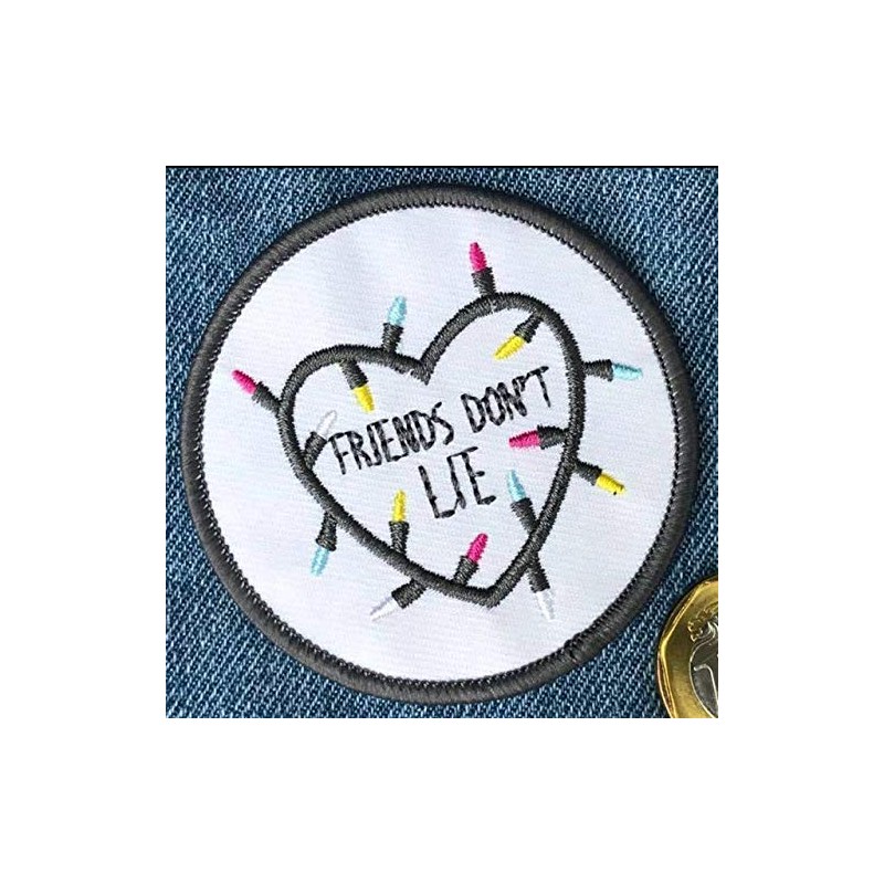 Strange Things Inspired Friends Dont Lie Woven Patch Clothes Appliqué