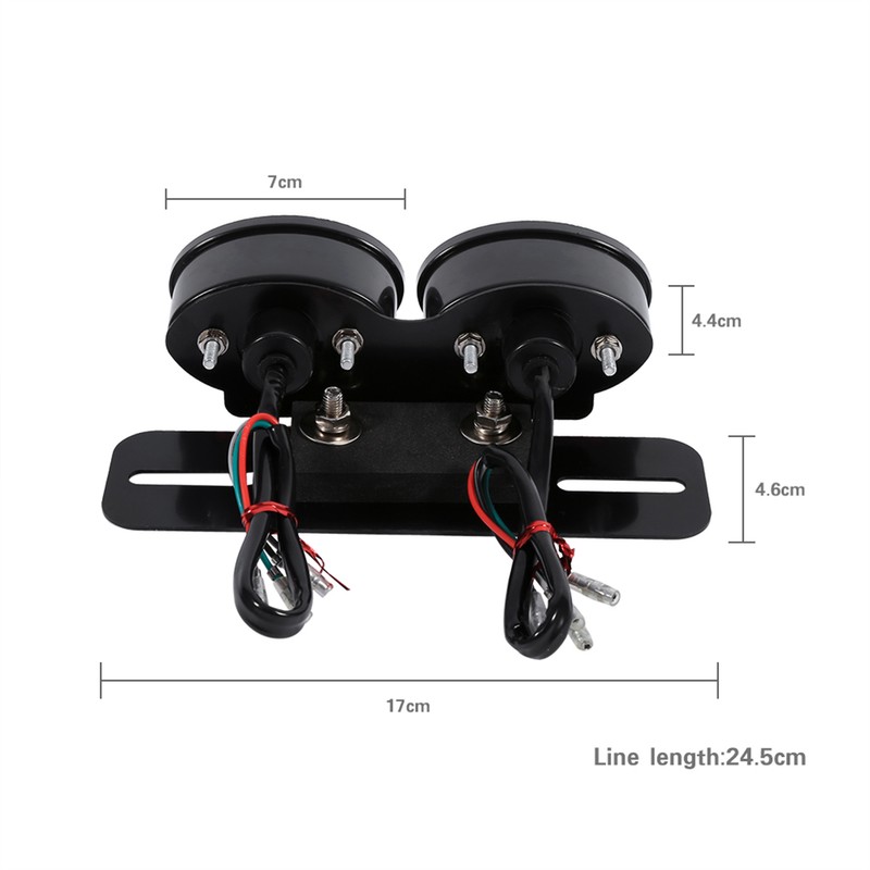 Motorcycle lamp dual Cat Eye Custom License Plate Holder rear