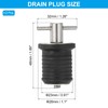 PATIKIL 1" Boat Drain Plug 2pcs T Handle Stainless Steel