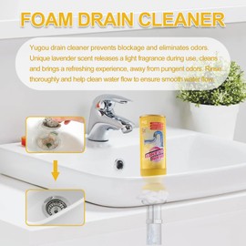 Yugou Drain Cleaner, Foaming drain cleaner, Sink Drain Cleaner and deodorizer for Kitchen Sinks, Shower Drains, Tubs (Floral, 2pcs)