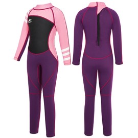 Gogokids Children's Wetsuits - Boys Girls Rash Guard One-Piece Thermal Swimsuits 2.5 mm Neoprene Diving Suit Snorkel Suit UV Protection 50+