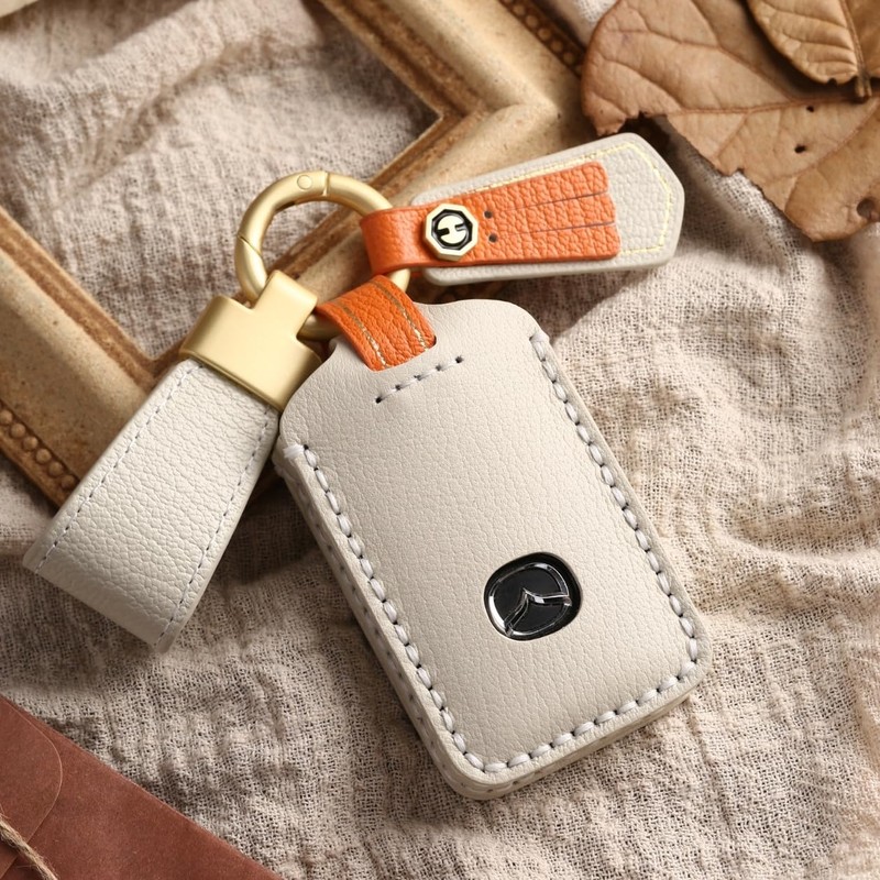 Smasol Genuine Leather Key Case, Key Cover, Key Shell, Smart