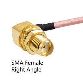 Vecys 2PCS SO239 to SMA Pigtail SMA Female Right Angle to UHF Female SO-239 RF Coaxial Coax Cable RG316 6"/15CM for Walkie Talkie CB Radio Handheld Radio Antenna