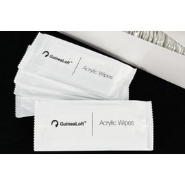 GuineaLoft™ No-Scratch Wet Acrylic Wipe - Individually Packed Disposable Microfiber Wet Wipes for Scratch-Free Cleaning of Acrylic Panels - Exclusive by Guinea Loft